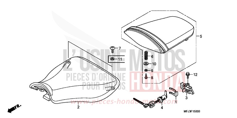 SITZ von CBR600RR ABS GRAPHITE BLACK (NHB01KA) von 2010